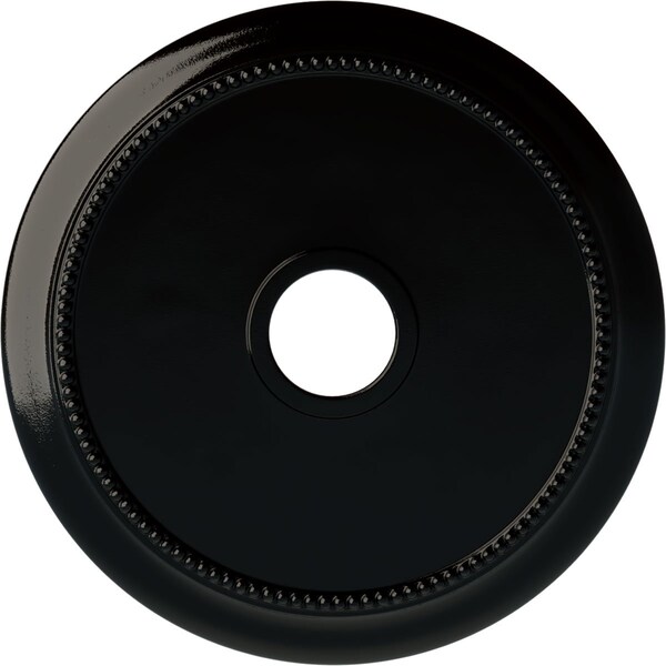Ekena Millwork Crendon Ceiling Medallion (Fits Canopies up to 4 3/8"), 24 1/8"OD x 4 3/8"ID x 2 1/4"P, Black Pearl CM24CRBPS - main